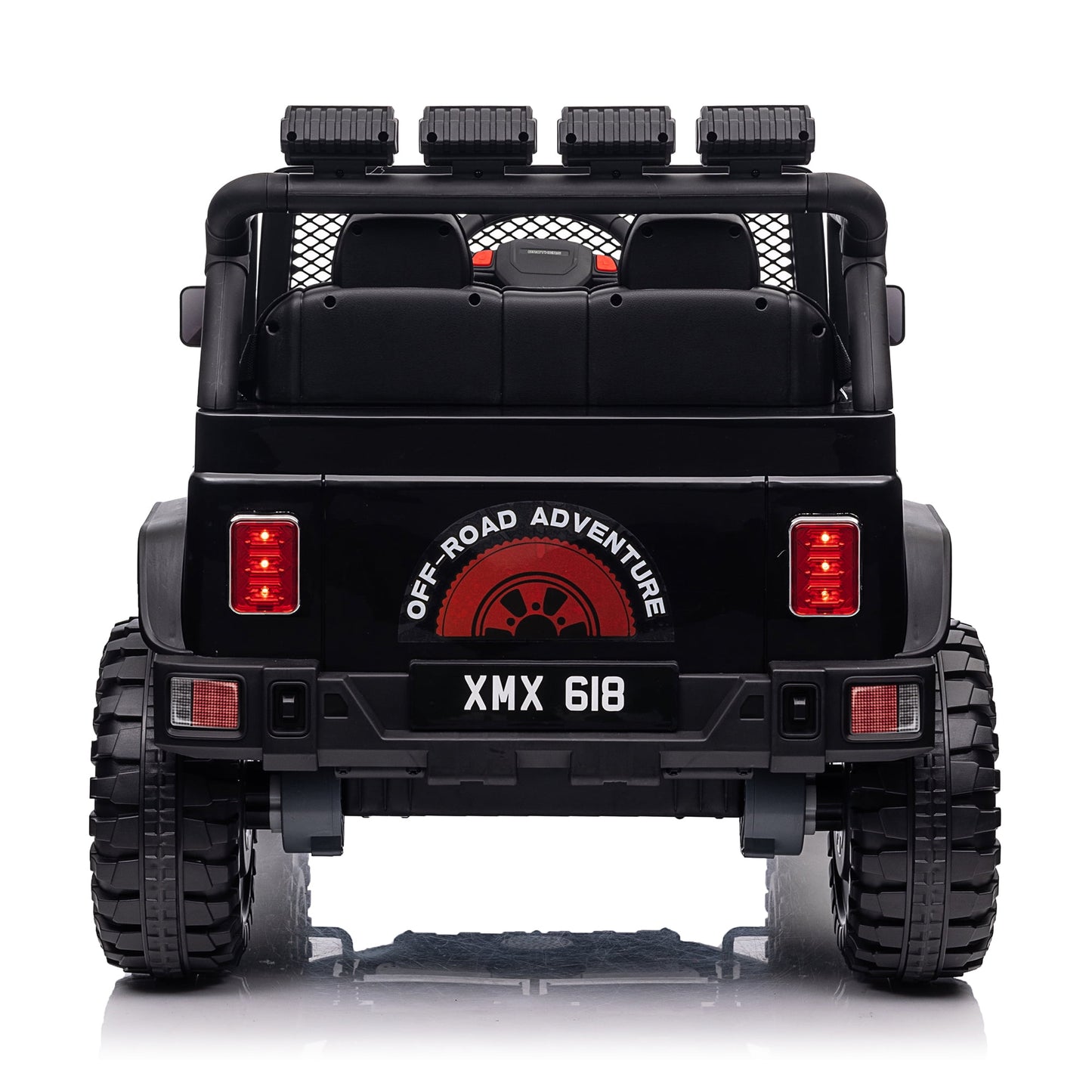 Joyracer 24V Kids Ride on Truck Car with Remote Control & 2 Seater, 2*200W Motor, 9 AH Battery Powered Toy Car w/ Spring Suspension, 4 Large Wheels, 3 Speeds, LED Lights, Bluetooth Music, Black