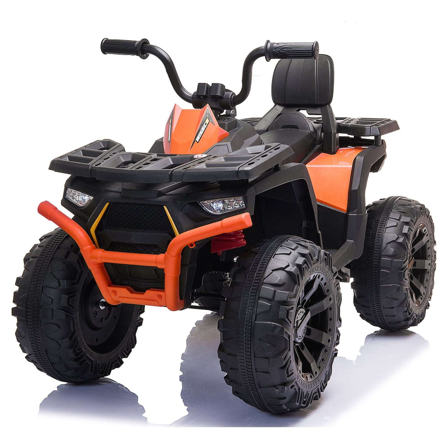24V Kids Ride-on Electric ATV with 2 Seater,4-Wheeler Quad Car Toy w/ 2* 200W Motor 9AH Battery Powered,4.9Mph Max Speed,LED Lights Spring Suspension for Boys & Girls,Red