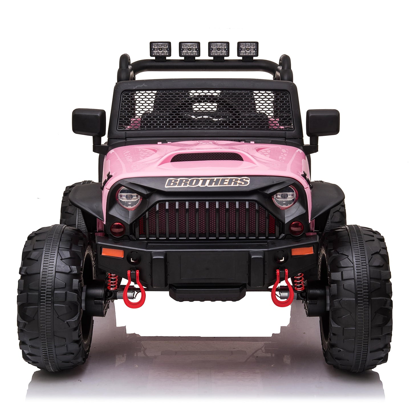 Joyracer 4x4 24V Kids Ride on Truck Car with Remote Control & 2 Seater,800W Motor, 9AH Battery Powered Ride on Toys w/ Spring Suspension,  3 Speeds,LED Lights, MP3/Bluetooth Music for Girl Boy, Pink