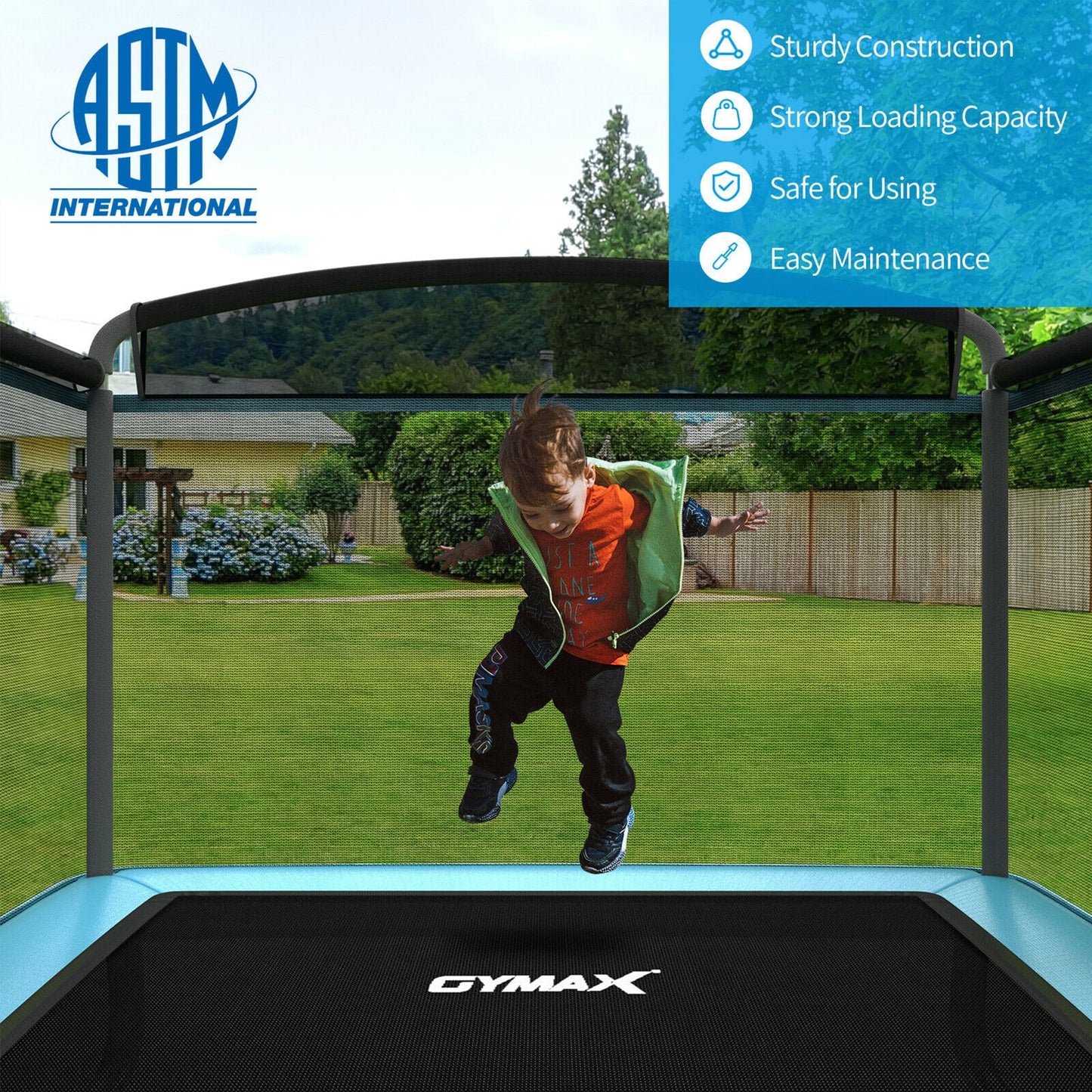 Gymax 6FT Recreational Kids Trampoline W/Swing Safety Enclosure Indoor/Outdoor Orange