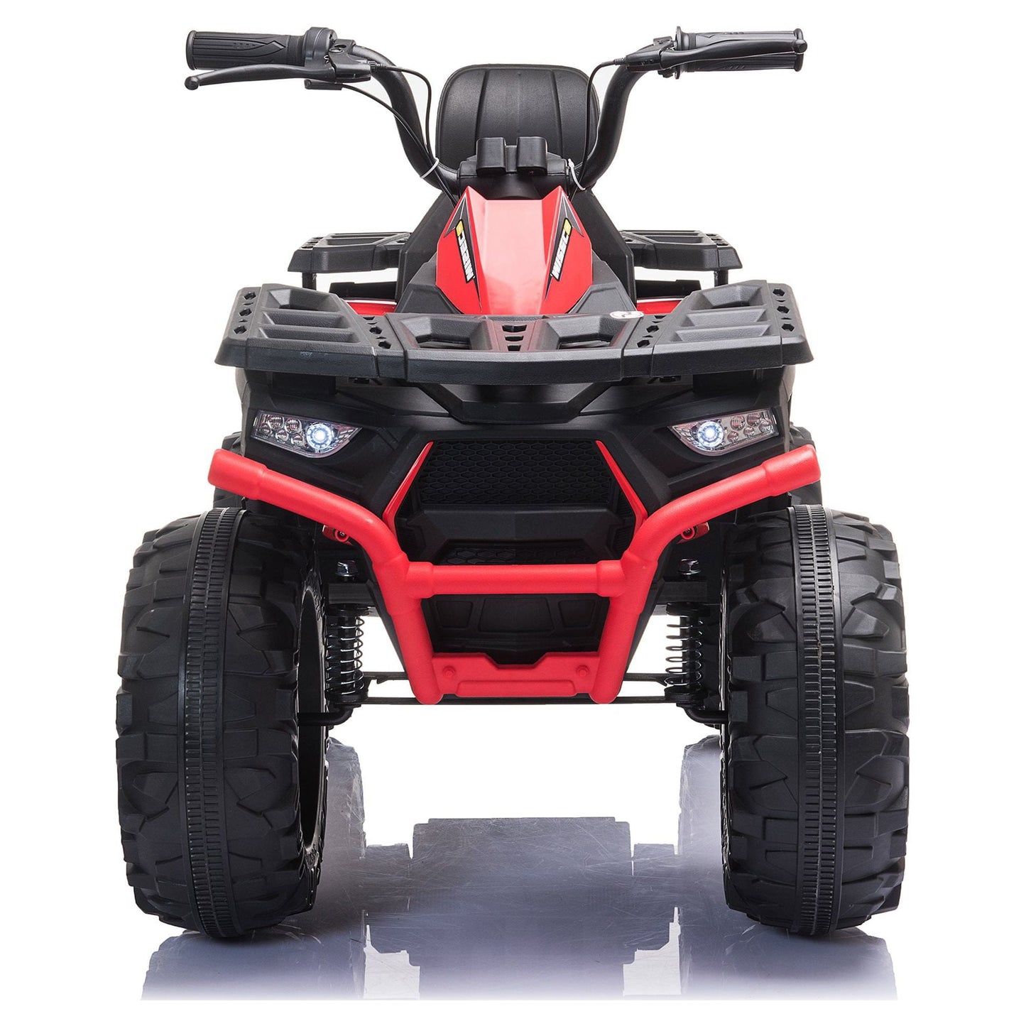 Joyracer 24V Kids Ride on ATV with 2 Seater, 2* 200W Motor 9AH Battery Powered Electric Car w/ LED Lights, High & Low Speed, Music, Suspension, 24 Volt Ride on Toy 4 Wheeler Quad for Boys Girls,Black