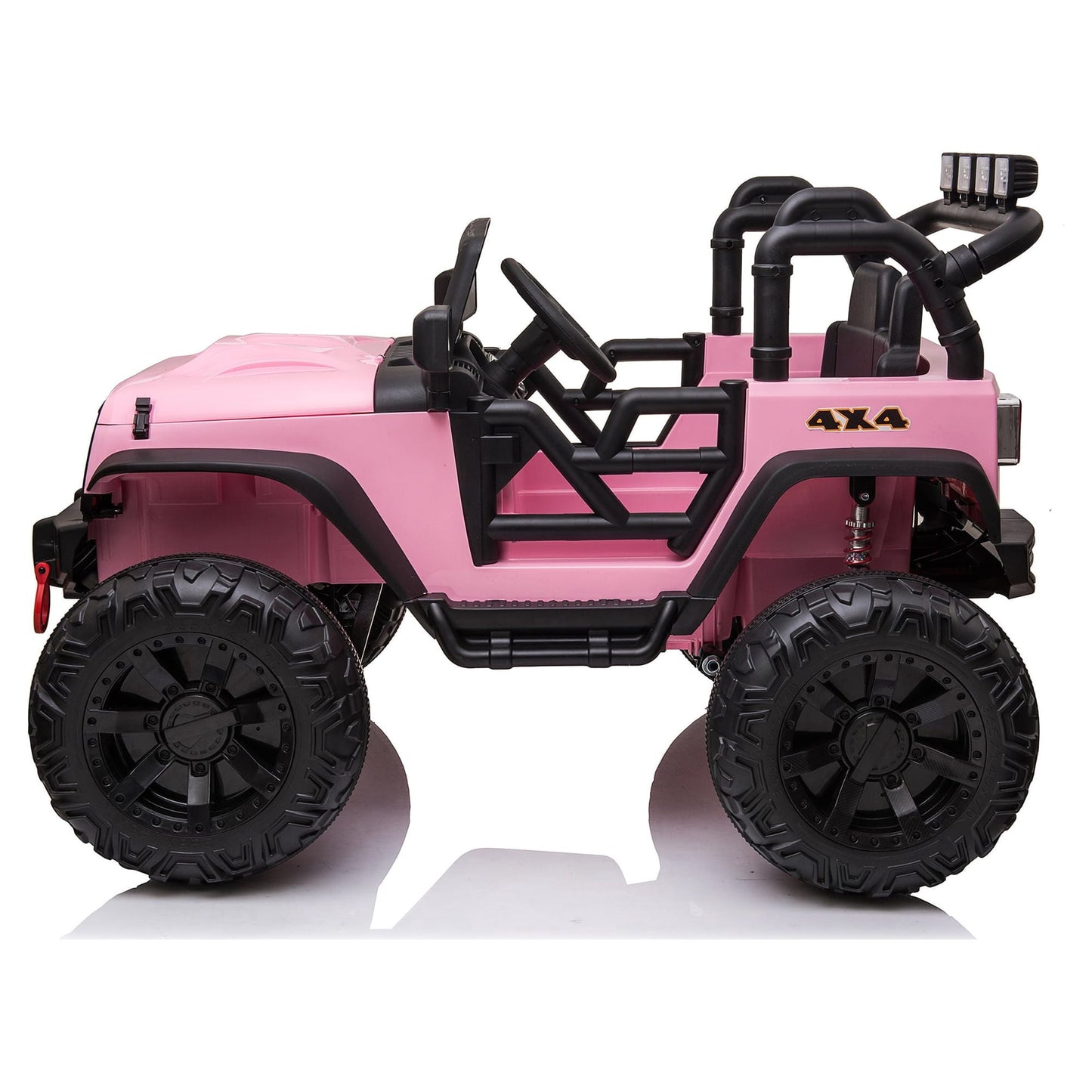 Joyracer 4x4 24V Kids Ride on Truck Car with Remote Control & 2 Seater,800W Motor, 9AH Battery Powered Ride on Toys w/ Spring Suspension,  3 Speeds,LED Lights, MP3/Bluetooth Music for Girl Boy, Pink