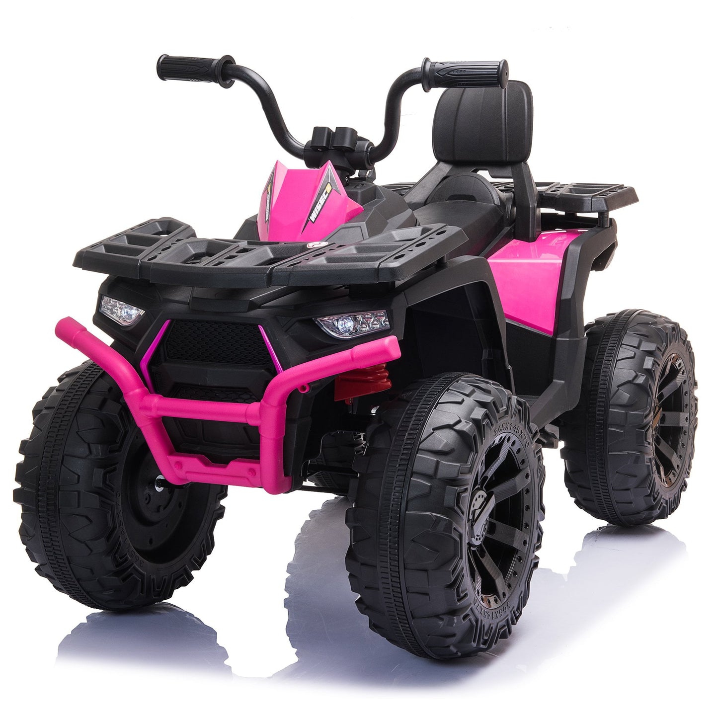 24V Kids Ride-on Electric ATV with 2 Seater,4-Wheeler Quad Car Toy w/ 2* 200W Motor 9AH Battery Powered,4.9Mph Max Speed,LED Lights Spring Suspension for Boys & Girls,Red