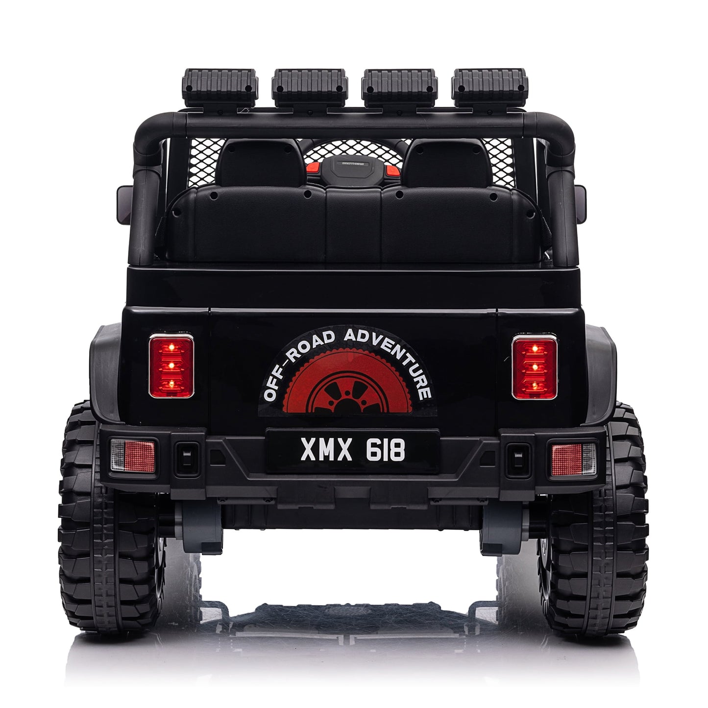 Joyracer 24V Kids Ride on Truck Car with Remote Control & 2 Seater, 2*200W Motor, 9 AH Battery Powered Toy Car w/ Spring Suspension, 4 Large Wheels, 3 Speeds, LED Lights, Bluetooth Music, Black