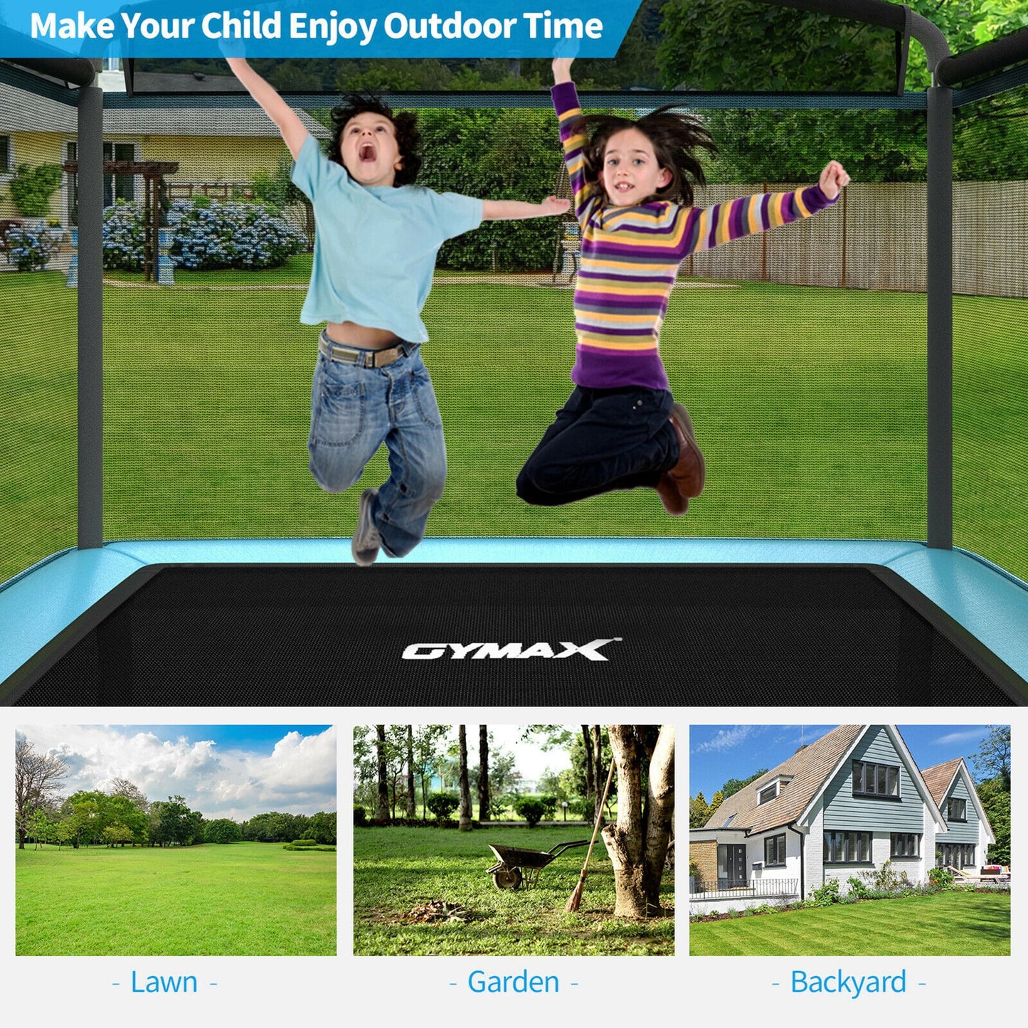 Gymax 6FT Recreational Kids Trampoline W/Swing Safety Enclosure Indoor/Outdoor Orange