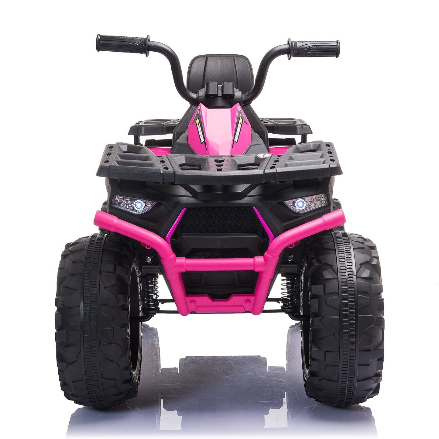 24V Kids Ride-on Electric ATV with 2 Seater,4-Wheeler Quad Car Toy w/ 2* 200W Motor 9AH Battery Powered,4.9Mph Max Speed,LED Lights Spring Suspension for Boys & Girls,Red