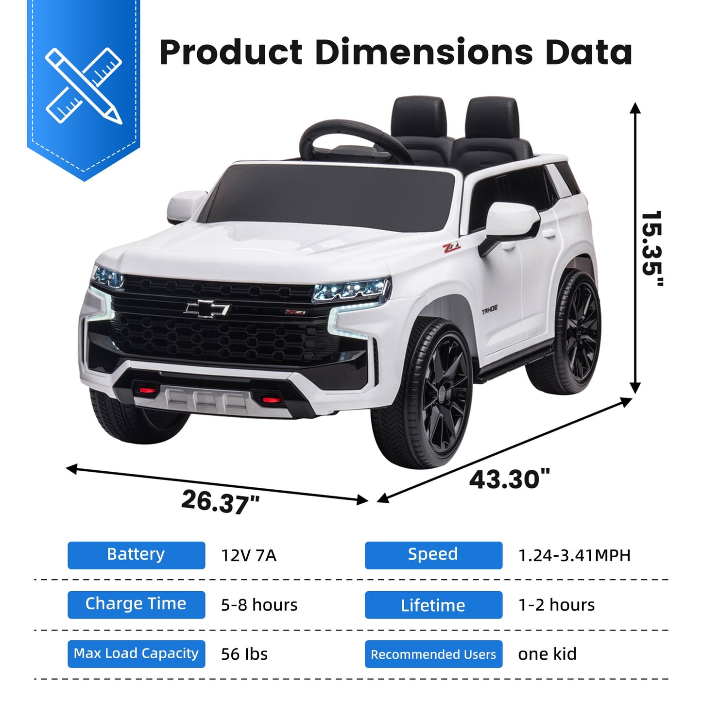 Kids Ride on Car, 12V Powered Ride on Toy with Remote Control, 4 Wheels Suspension, Safety Belt, MP3 Player, LED Lights, Electric Vehicles for 3-5 Years Boys Girls, Black