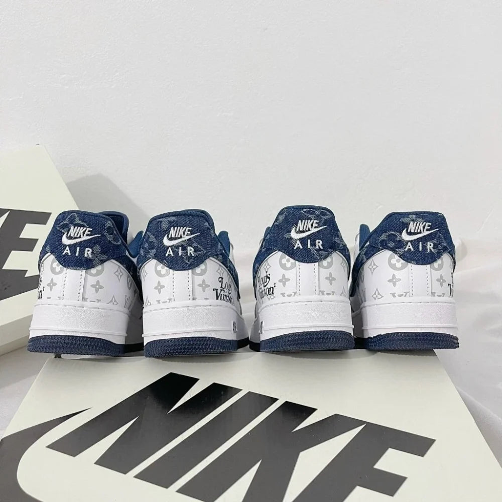 Louis Vuitton x Nike Air Force 1 White Navy Monogram