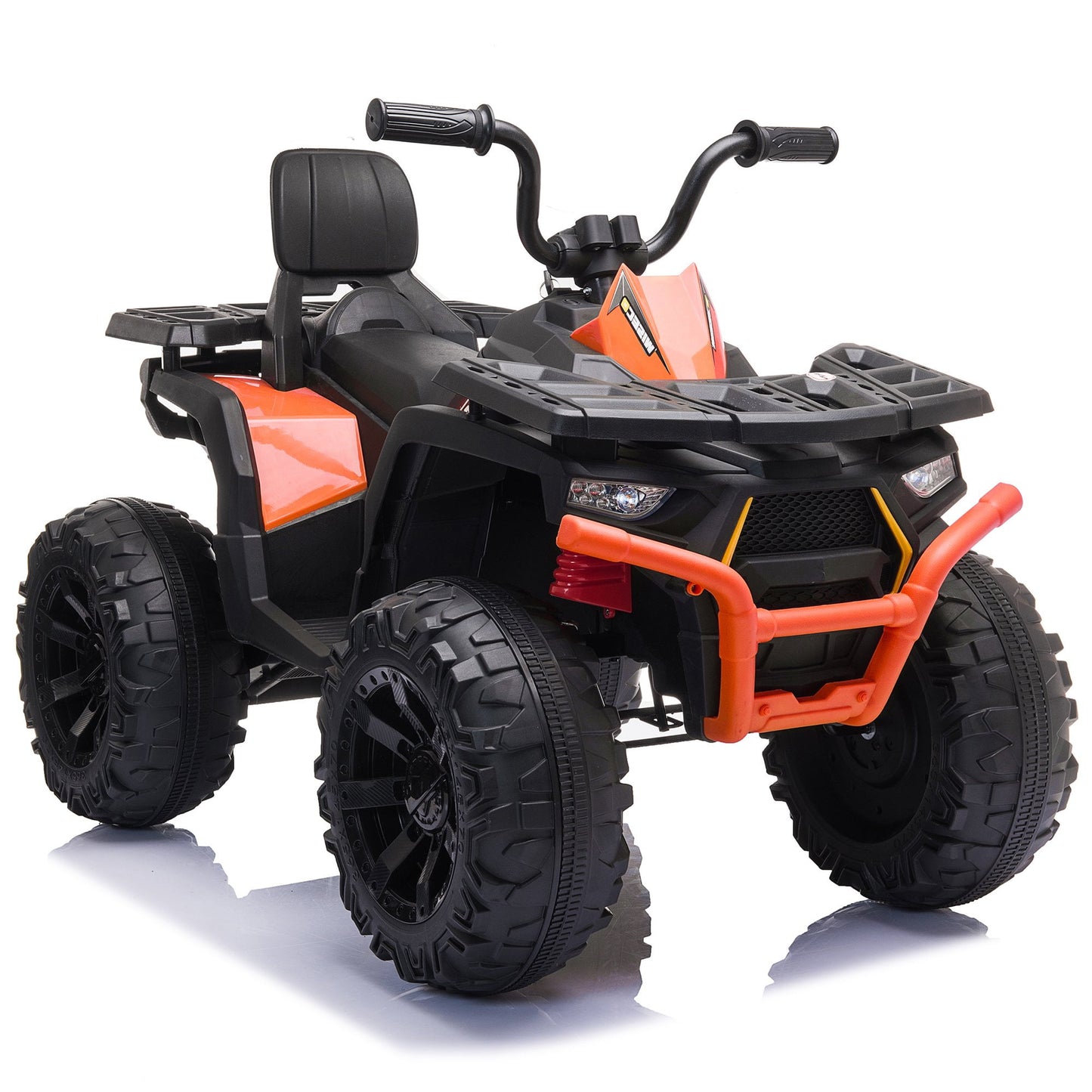 Joyracer 24V Kids Ride on ATV with 2 Seater, 2* 200W Motor 9AH Battery Powered Electric Car w/ LED Lights, High & Low Speed, Music, Suspension, 24 Volt Ride on Toy 4 Wheeler Quad for Boys Girls,Black