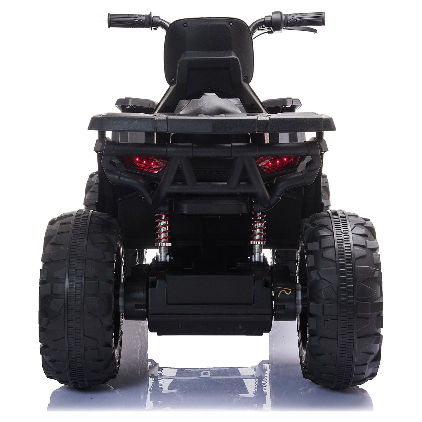 24V Kids Ride-on Electric ATV with 2 Seater,4-Wheeler Quad Car Toy w/ 2* 200W Motor 9AH Battery Powered,4.9Mph Max Speed,LED Lights Spring Suspension for Boys & Girls,Red