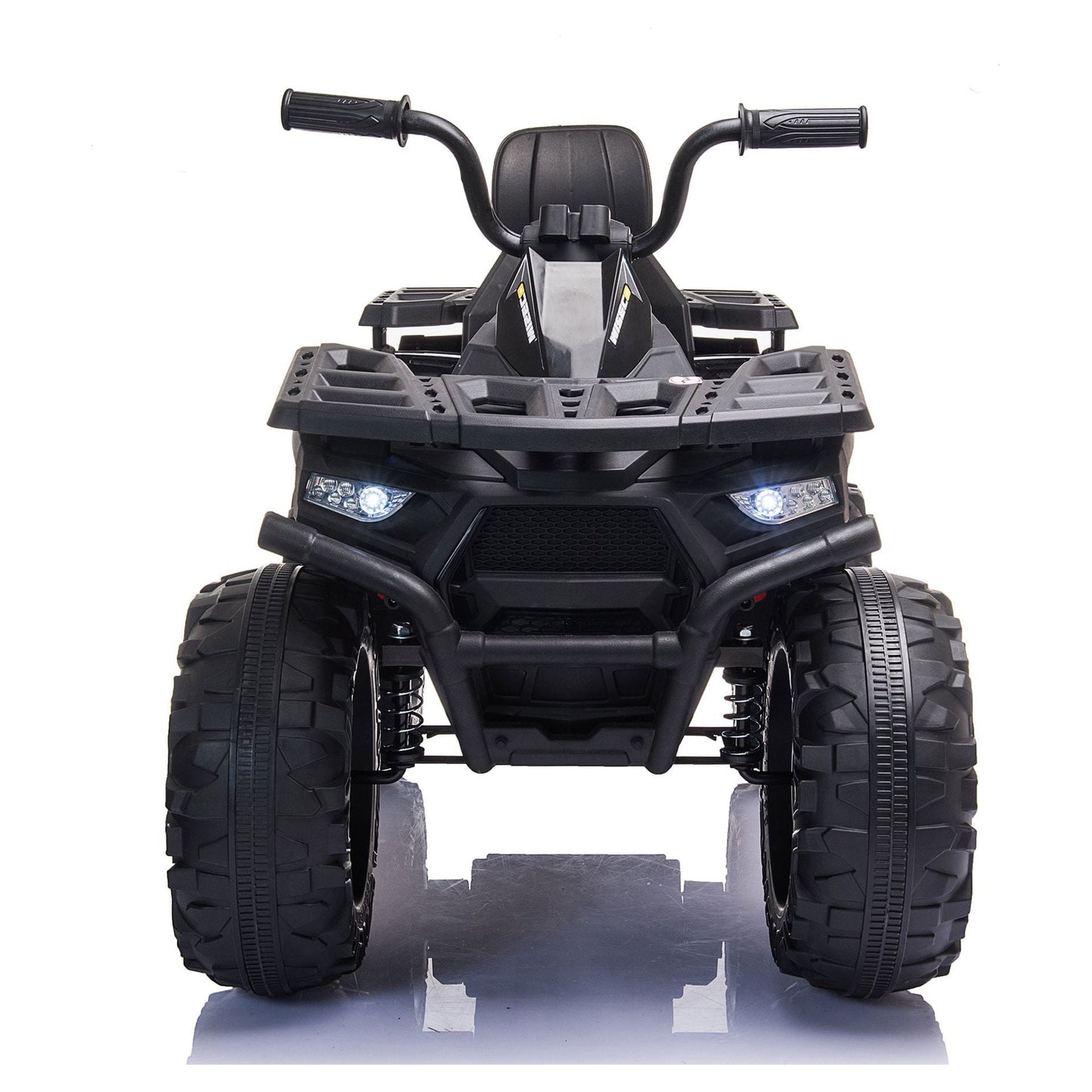 Joyracer 24V Kids Ride on ATV with 2 Seater, 2* 200W Motor 9AH Battery Powered Electric Car w/ LED Lights, High & Low Speed, Music, Suspension, 24 Volt Ride on Toy 4 Wheeler Quad for Boys Girls,Black