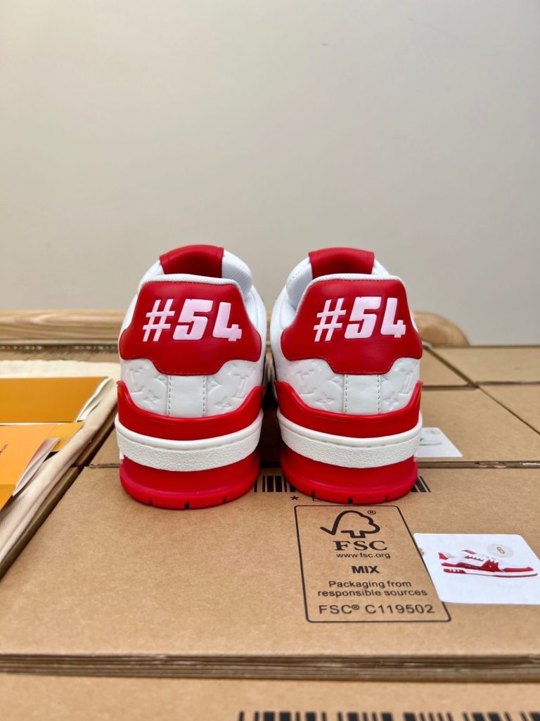 Louis Vuitton LV Trainer Red White Sneaker