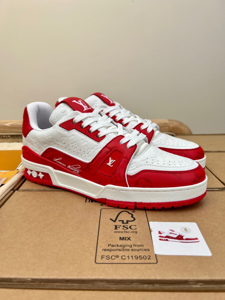Louis Vuitton LV Trainer Red White Sneaker